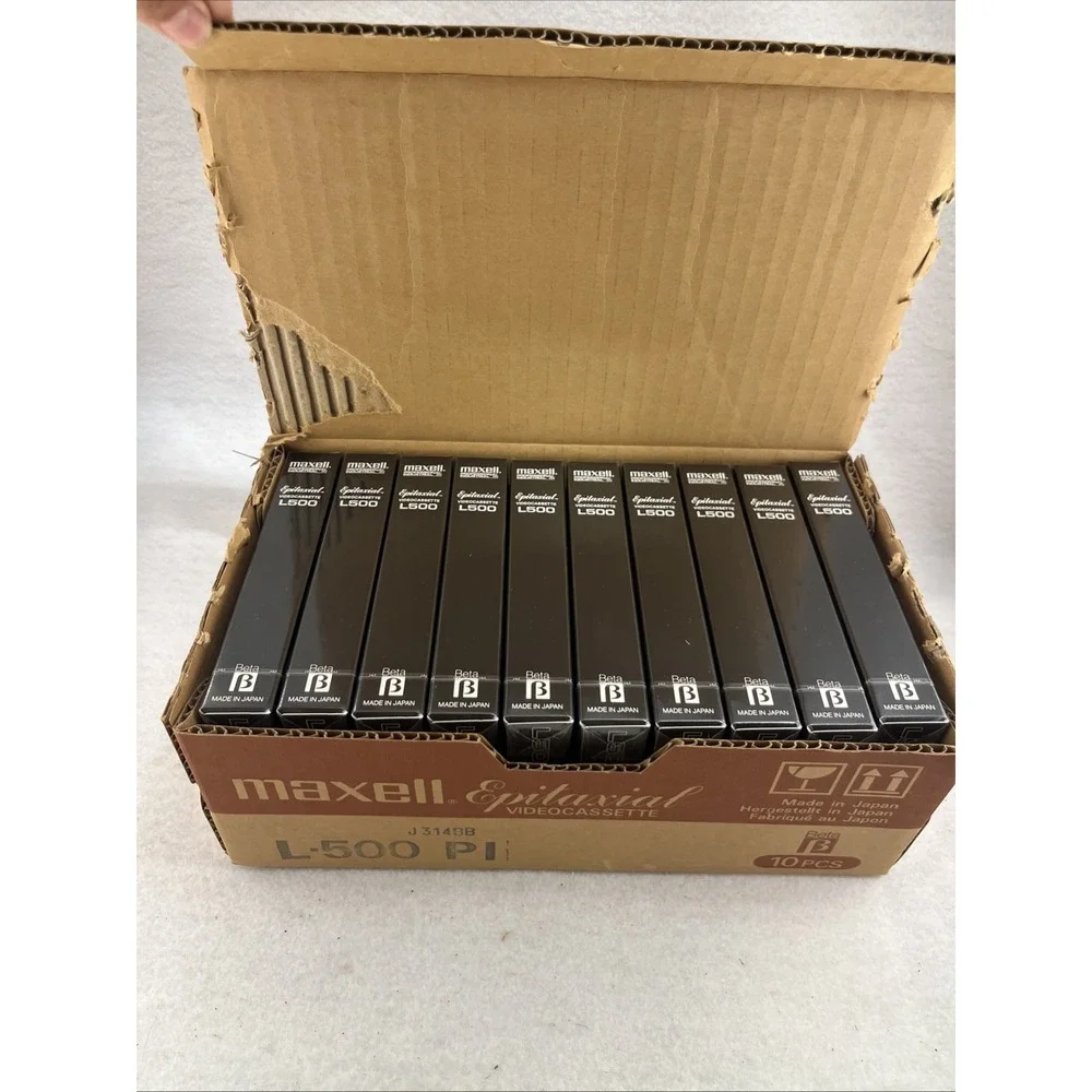 10 Sony Maxwell Betamax L-500 Video Cassette Tape – Beta Format- New, Sealed VTG